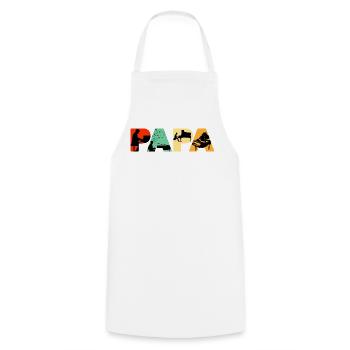 Piano Papa Funny Musical Father Keyboard Player - Cooking Apron - white - Front - AI Model Male 185 dark (185cm)
