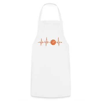 Beat Line Basketball Pulse - Cooking Apron - white - Front - AI Model Male 185 dark (185cm)