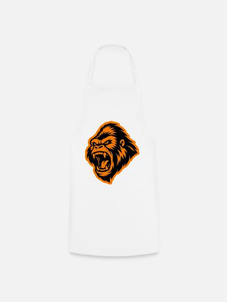 Gorilla Kopf - Kochschürze - Weiß