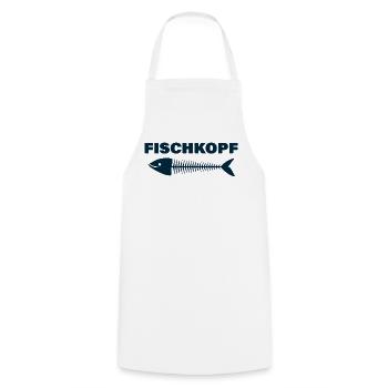 FISCHKOPF - Kochschürze - Weiß - Vorne - AI Model Male 185 dark (185cm)
