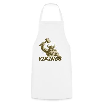 Viking Viking Legend Sailor Odin Raven Fighter - Cooking Apron - white - Front - AI Model Male 185 dark (185cm)