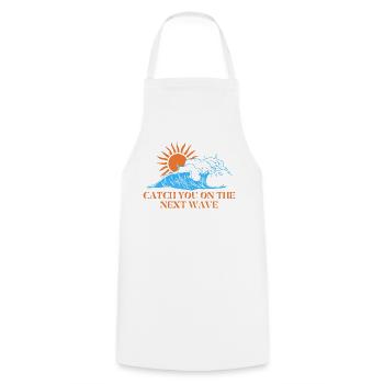 catch the next wave - Tablier de cuisine - blanc - Devant - AI Model Male 185 dark (185cm)