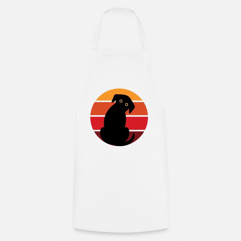 Sunset Hundesilu - Cooking Apron - white