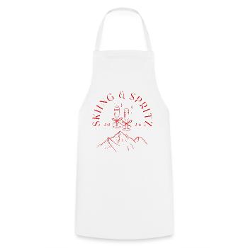 Après Ski Holiday Girlstrip Skiing Gift - Cooking Apron - white - Front - AI Model Male 185 dark (185cm)