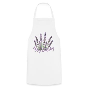 Bouquet d’anniversaire lavande Bouquet lavande - Tablier de cuisine - blanc - Devant - AI Model Male 185 dark (185cm)