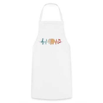 Accordion heartbeat accordionist musician - Cooking Apron - white - Front - AI Model Male 185 dark (185cm)