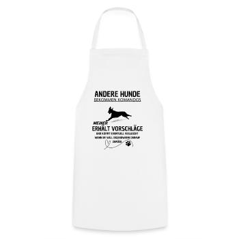 Commands? No. Accept suggestions? Maybe - Cooking Apron - white - Front - AI Model Male 185 dark (185cm)