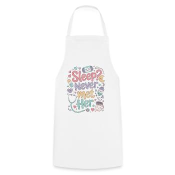 ICU Nurse Sleep Never Met Her Intensive Care - Kochschürze - Weiß - Vorne - AI Model Male 185 dark (185cm)