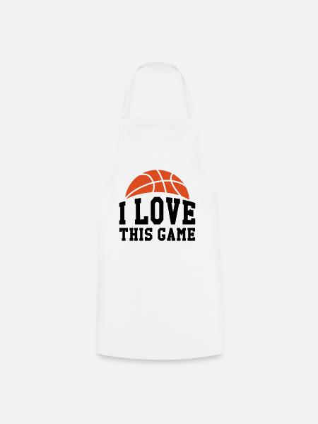 Ich liebe dieses Spiel – Basketball - Kochschürze - Weiß