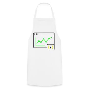 Web Analyse Chart Coding Browser Vektor - Kochschürze - Weiß - Vorne - AI Model Male 185 dark (185cm)