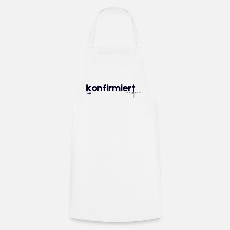 Confirmation 2026 – Gift I Modern Shirt - Cooking Apron - white