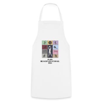 In meiner Beachvolleyball-Ära - Kochschürze - Weiß - Vorne - AI Model Male 185 dark (185cm)