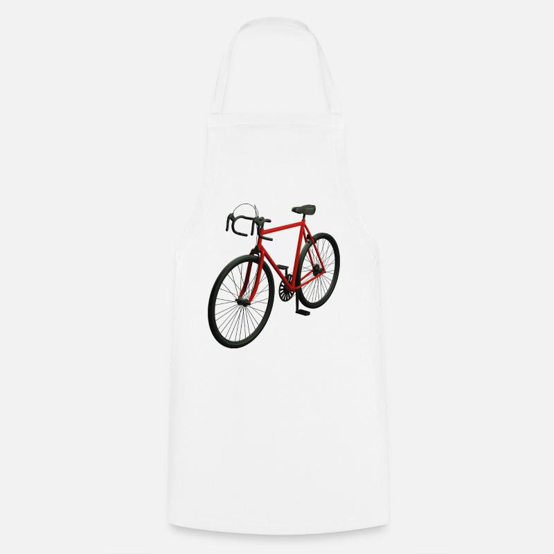 Vélo de route rétro - Tablier de cuisine - blanc
