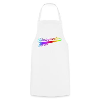 Father-in-law 2026, best father-in-law ever - Cooking Apron - white - Front - AI Model Male 185 dark (185cm)
