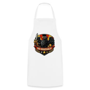 Bundesadler Coat of Arms - Cooking Apron - white - Front - AI Model Male 185 dark (185cm)