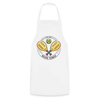 I can't I have padel - Cooking Apron - white - Front - AI Model Male 185 dark (185cm)
