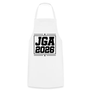 Jga 2026 Bachelor Party - Cooking Apron - white - Front - AI Model Male 185 dark (185cm)