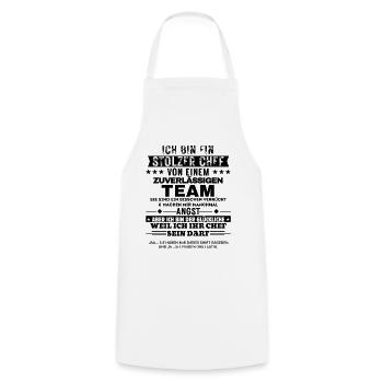 Stolzer Chef von einem zuverlässigen Team - Cooking Apron - white - Front - AI Model Male 185 dark (185cm)