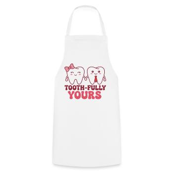 Couple Dental Assistant Dentist - Cooking Apron - white - Front - AI Model Male 185 dark (185cm)