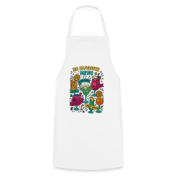 Pas de menu hangar, carte mocktail - Tablier de cuisine - blanc - Devant - AI Model Male 185 dark (185cm)