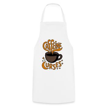 Caffeine Curves Kaffee-Logo - Kochschürze - Weiß - Vorne - AI Model Male 185 dark (185cm)