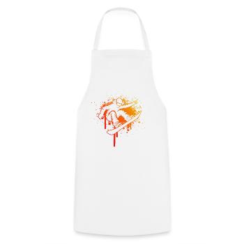 Message clair sur le snowboard pour les femmes - Tablier de cuisine - blanc - Devant - AI Model Male 185 dark (185cm)