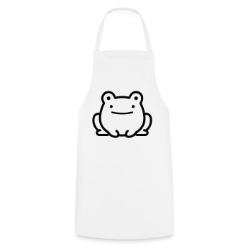 frog - Cooking Apron - white - Front - AI Model Male 185 dark (185cm)