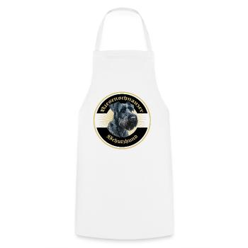 Riesenschnauzer Schutzhund Emblem Gold - Kochschürze - Weiß - Vorne - AI Model Male 185 dark (185cm)