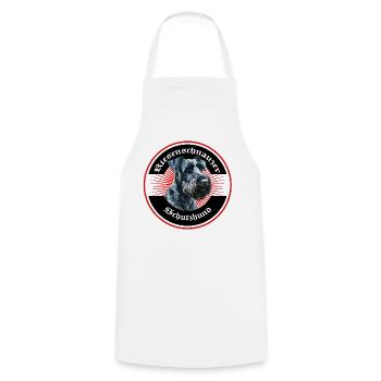 Riesenschnauzer Design - Kochschürze - Weiß - Vorne - AI Model Male 185 dark (185cm)