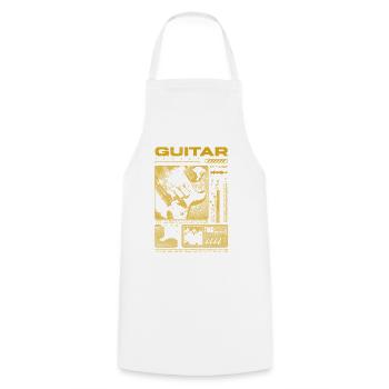 Guitar Player Rock Guitarist Streetwear Musician - Cooking Apron - white - Front - AI Model Male 185 dark (185cm)