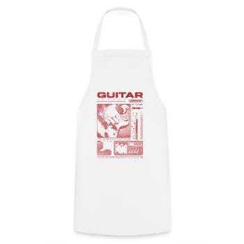 Guitariste Guitariste Rock Musicien streetwear - Tablier de cuisine - blanc - Devant - AI Model Male 185 dark (185cm)