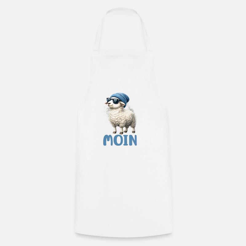 Moin sheep with sunglasses - Cooking Apron - white