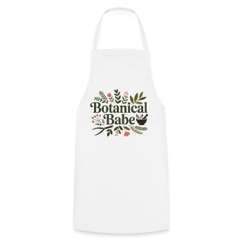 Clinique professionnelle de l’herboriste botanique - Tablier de cuisine - blanc - Devant - AI Model Male 185 dark (185cm)