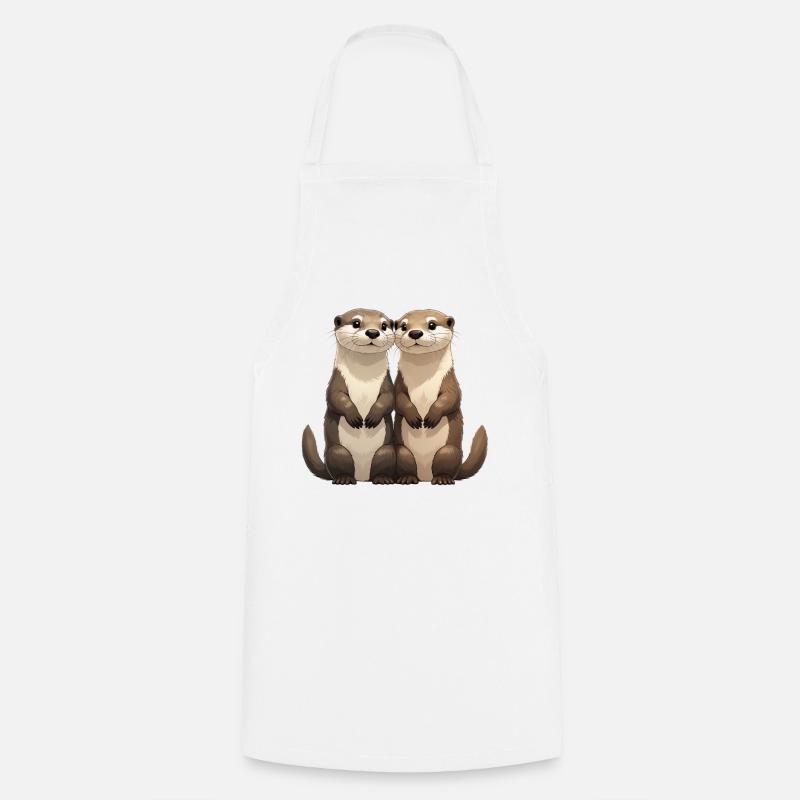 Deux mignons suricates - Tablier de cuisine - blanc
