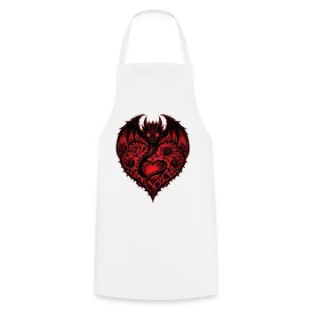 Süßes Herz Romantischer Drachenliebhaber Rosen Liebe - Kochschürze - Weiß - Vorne - AI Model Male 185 dark (185cm)