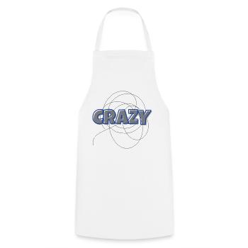 Crazy - Cooking Apron - white - Front - AI Model Male 185 dark (185cm)
