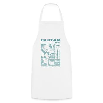 Guitariste Guitariste Rock Musicien streetwear - Tablier de cuisine - blanc - Devant - AI Model Male 185 dark (185cm)