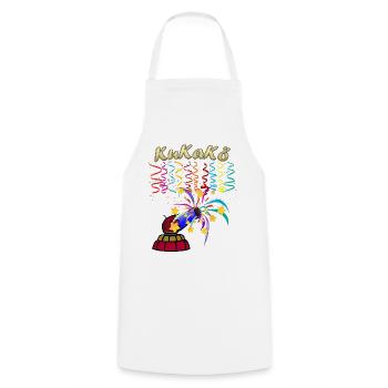 KuKaKö - Carnival Carnival Shrove Monday Köthen - Cooking Apron - white - Front - AI Model Male 185 dark (185cm)