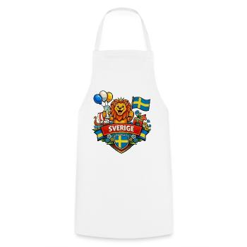Schwedens fröhliches Logo - Kochschürze - Weiß - Vorne - AI Model Male 185 dark (185cm)