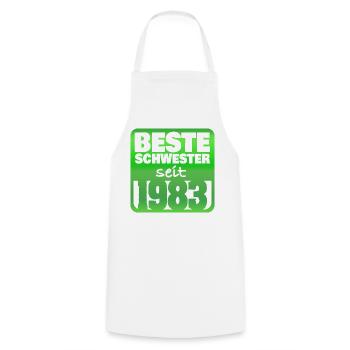 Sister 1983 - Cooking Apron - white - Front - AI Model Male 185 dark (185cm)