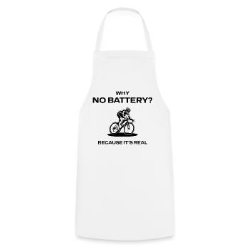 Cyclist silhouette - Kochschürze - Weiß - Vorne - AI Model Male 185 dark (185cm)