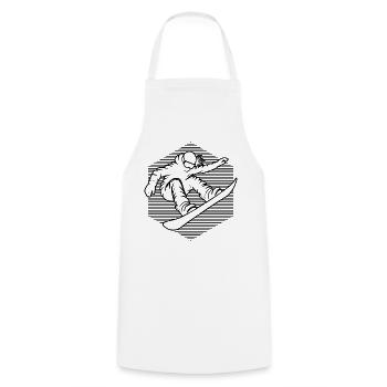 Design simple et intemporel pour les femmes - Tablier de cuisine - blanc - Devant - AI Model Male 185 dark (185cm)