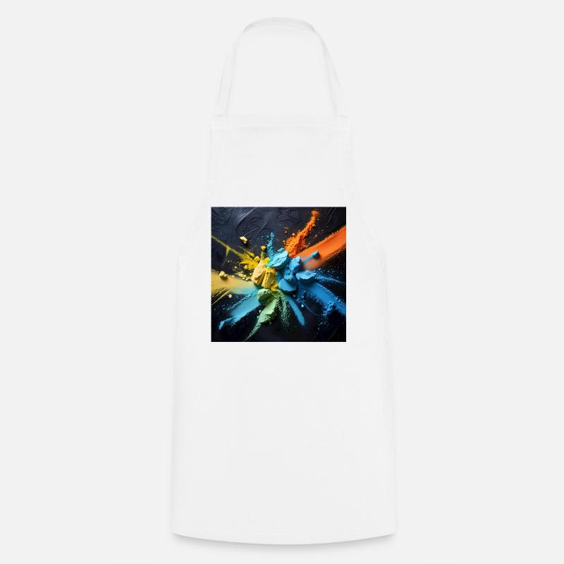Explosion de poussière arc-en-ciel - Tablier de cuisine - blanc