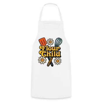 Flour Child Bake Art - Cooking Apron - white - Front - AI Model Male 185 dark (185cm)