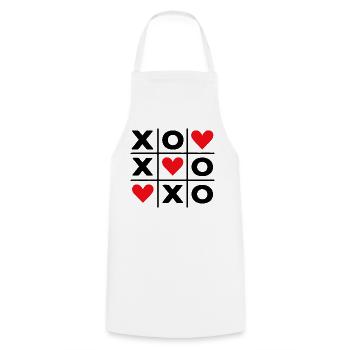 Esthétique minimale de cœurs rouges adorant mignonne - Tablier de cuisine - blanc - Devant - AI Model Male 185 dark (185cm)