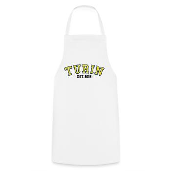 Turin Est. 2006 - Cooking Apron - white - Front - AI Model Male 185 dark (185cm)