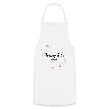 Mommy to be  - Kochschürze - Weiß - Vorne - AI Model Male 185 dark (185cm)