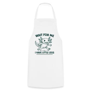 Axolotl disant un mème Humour Petites jambes drôles - Tablier de cuisine - blanc - Devant - AI Model Male 185 dark (185cm)