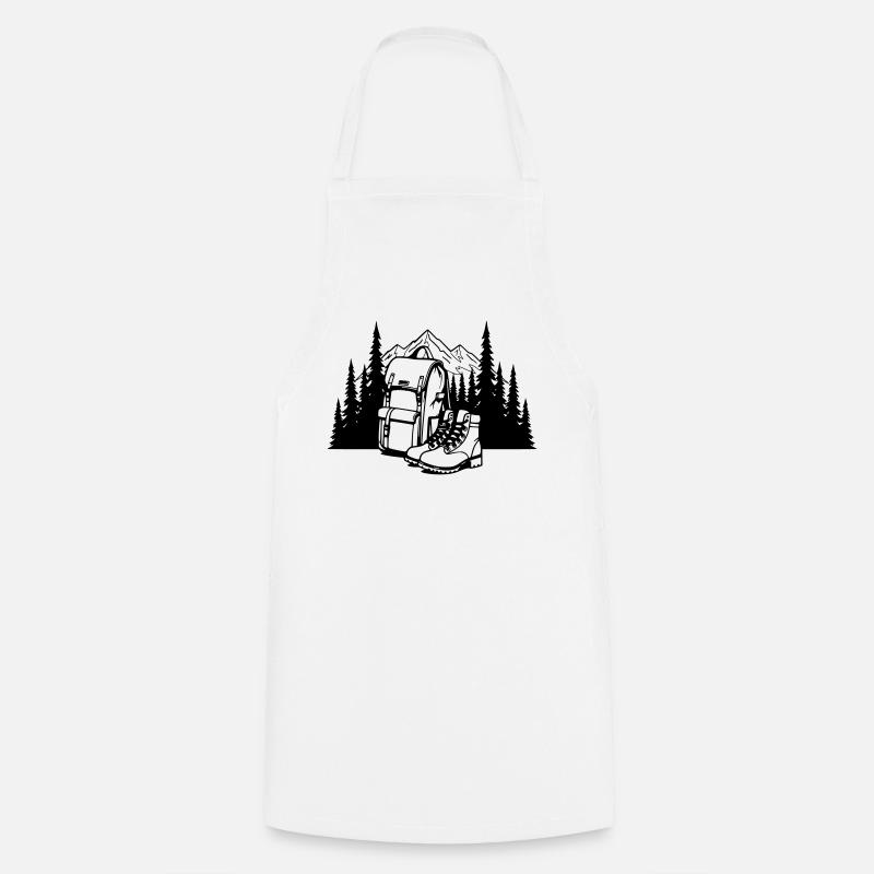 Absolute black, where it all begins - Cooking Apron - white