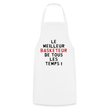 Basketball Best Basketball Player - Cooking Apron - white - Front - AI Model Male 185 dark (185cm)